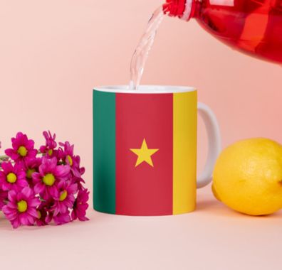 Kamerun Tasse Flagge Pot Kaffeetasse National Becher Kaffee Cup Béro Tee