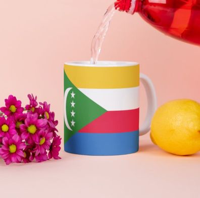 Komoren Tasse Flagge Pot Kaffeetasse National Becher Kaffee Cup Béro Tee