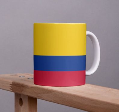 Kolumbien Tasse Flagge Pot Kaffeetasse National Becher Kaffee Cup Béro Tee
