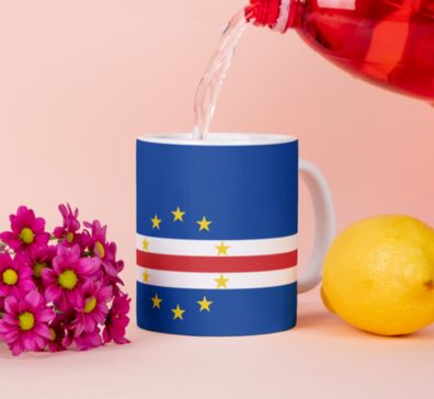 Kap Verde Tasse Flagge Pot Kaffeetasse National Becher Kaffee Cup Béro Tee
