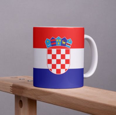 Kroatien Kaffeetasse Flagge Pot Kaffee Tasse Becher HRV Coffeecup Béro Tee