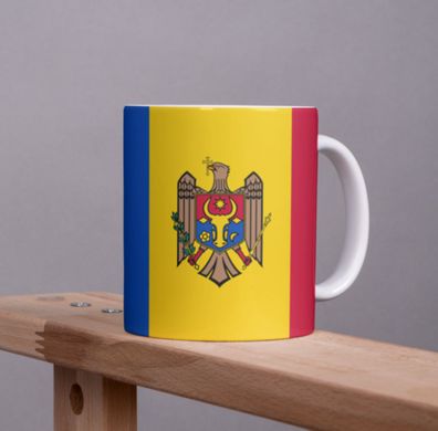 Moldau Kaffeetasse Flagge Pot Kaffee Tasse Becher MOL Coffeecup Béro Tee