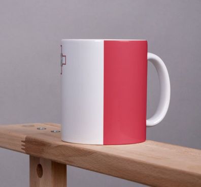 Malta Kaffeetasse Flagge Pot Kaffee Tasse MAL Becher Coffeecup Béro Tee