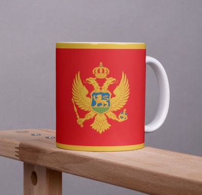 Montenegro Kaffeetasse Flagge Pot Kaffee Tasse MNE Becher Coffeecup Béro Tee
