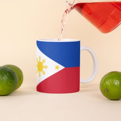 Philippinen Kaffeetasse Flagge Pot Kaffee Tasse National Becher Coffee Béro Tee
