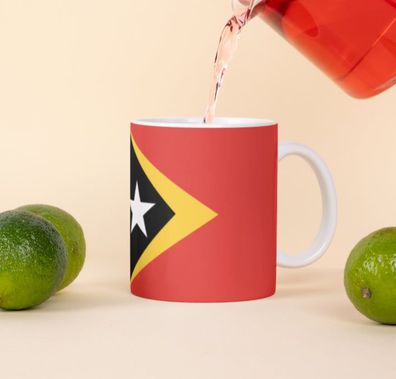 Osttimor Timor-Leste Kaffeetasse Flagge Pot Kaffee Tasse National Becher Béro