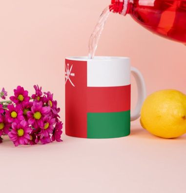 Oman Kaffeetasse Flagge Pot Kaffee Tasse National Becher Coffeecup Béro Tee