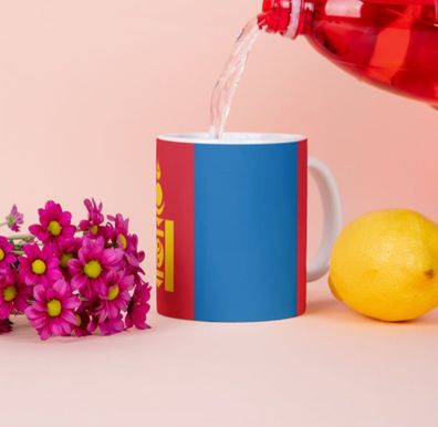 Mongolei Kaffeetasse Flagge Pot Kaffee Tasse National Becher Coffeecup Béro Tee