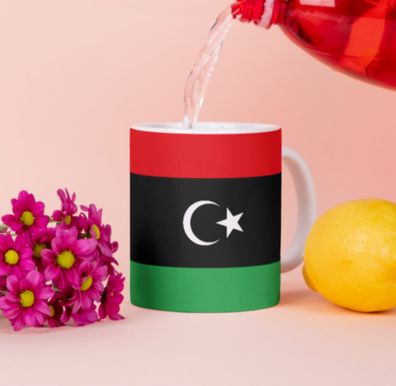 Libyen Tasse Flagge Pot Kaffeetasse National Becher Kaffee Cup Béro Tee