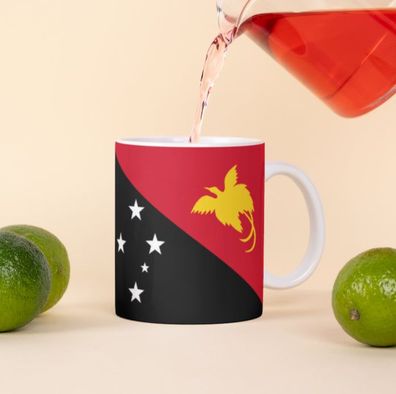 Papua-Neuguinea Tasse Flagge Pot Kaffeetasse National Becher Kaffee Béro Tee