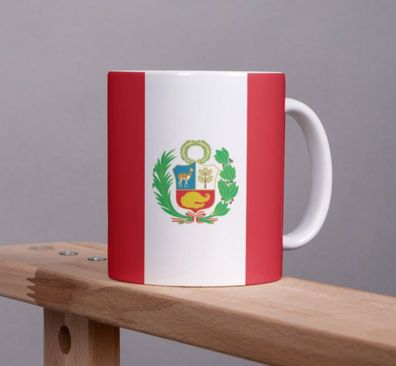 Peru Tasse Flagge Pot Kaffeetasse National Becher Kaffee Cup Béro Tee