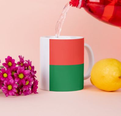 Madagaskar Tasse Flagge Pot Kaffeetasse National Becher Kaffee Cup Béro Tee