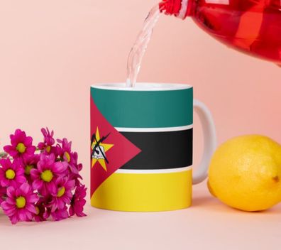 Mosambik Tasse Flagge Pot Afrika Kaffeetasse National Becher Kaffee Cup Béro Tee