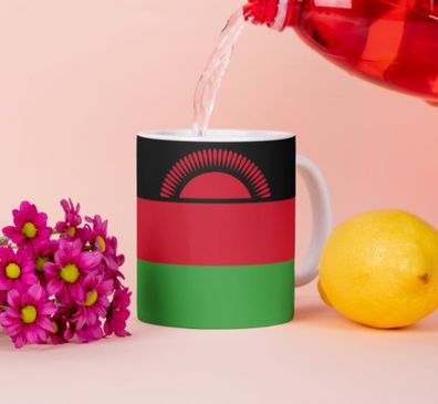 Malawi Tasse Flagge Pot Kaffeetasse National Becher Kaffee Cup Béro Tee