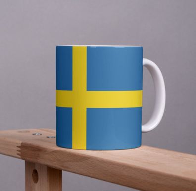 Schweden Kaffeetasse Flagge Pot Kaffee Tasse Becher SWE Coffeecup Béro Tee