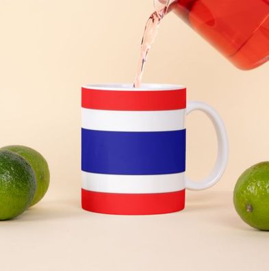 Thailand Kaffeetasse Flagge Pot Kaffee Tasse National Becher Cup Béro Tee