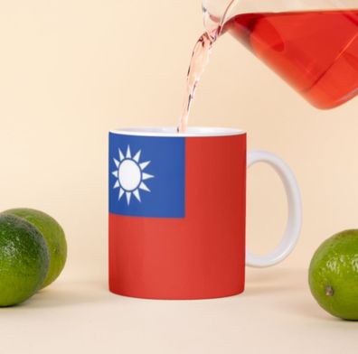 Taiwan Tasse Flagge Pot Kaffeetasse National Becher Kaffee Béro Coffeecup Tee