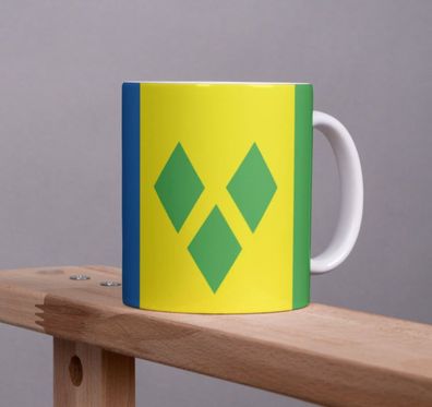 St. Vincent und die Grenadinen Tasse Flagge Pot Kaffeetasse National Becher Béro