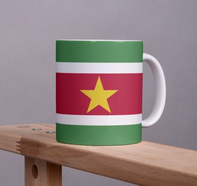 Suriname Tasse Flagge Pot Kaffeetasse National Becher Kaffee Cup Béro Tee