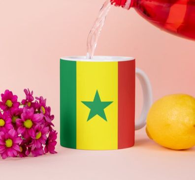 Senegal Tasse Flagge Pot Afrika Kaffeetasse National Becher Kaffee Cup Béro Tee