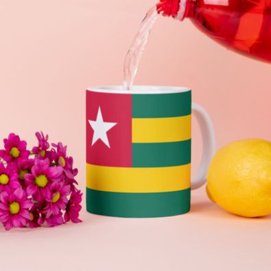 Togo Tasse Flagge Pot Afrika Kaffeetasse National Becher Kaffee Cup Béro Tee