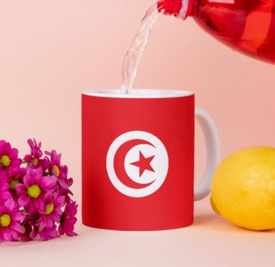 Tunesien Tasse Flagge Pot Afrika Kaffeetasse National Becher Kaffee Cup Béro Tee
