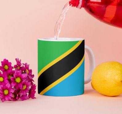 Tansania Tasse Flagge Pot Afrika Kaffeetasse National Becher Kaffee Cup Béro Tee