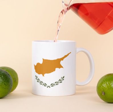 Zypern Tasse Flagge Pot Kaffeetasse National Becher Kaffee Béro Coffeecup Tee