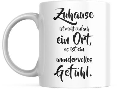 Tasse mit Spruch Positive Perspektiven: "Zuhause" Kaffee Béro