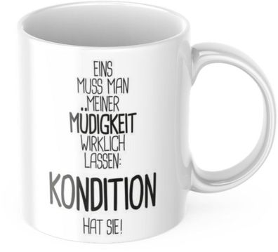 Tasse Kaffee Béro 325ml lustiger Spruch Médigkeit Fréhstéck Morgen