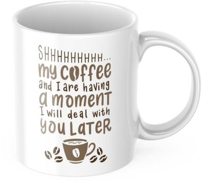 Lustige Tasse fér die Kaffeepause Fréhstéck Morgen Arbeit Kaffee Béro Geschenk