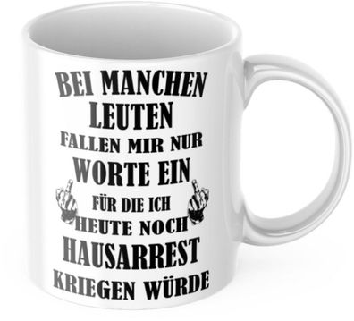 Lustige Kaffeetasse 325ml Fréhstéck Morgen Frech Arbeit Tasse Béro Geschenk
