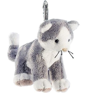 Schlésselanhänger Katze "Cleo" grau ca. 12 cm