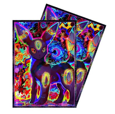 Pokemon Karten Héllen Premium 50x Nachtara Glitzer Sleeves TCG Umbreon