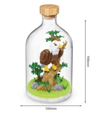 Weißkopfseeadler Bausteine Modell Figur Klemmbausteine Flasche Micro-Bricks