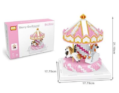 Karussell Bausatz Modell Klemmbausteine Micro-Bricks Bausteine