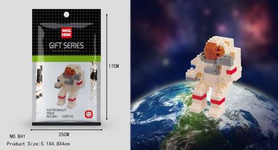 Astronaut Figur Bausteine Modell LNO Micro-Bricks