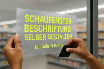 Schaufensterbeschriftung selber gestalten
