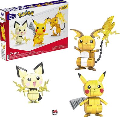 MEGA Construx Pikachu Evolutionsset Pichu Raichu GYH06 Bauset