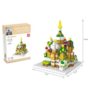 Basilius-Kathedrale Moskau Wahrzeichen Modell LNO Micro-Bricks Bausteine