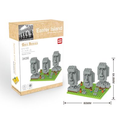 Osterinsel Chile Wahrzeichen Modell LNO Micro-Bricks Bausteine