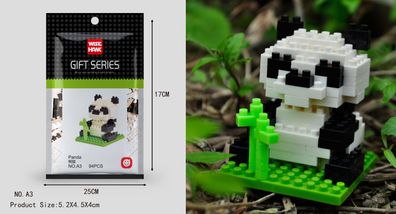 Panda Figur Bausteine Modell LNO Micro-Bricks