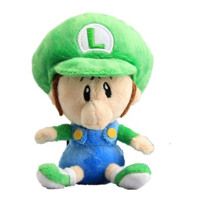 Baby Luigi Plésch Kuscheltier 14 Cm Aus Super Mario Universum Hochwertiger Weicher St