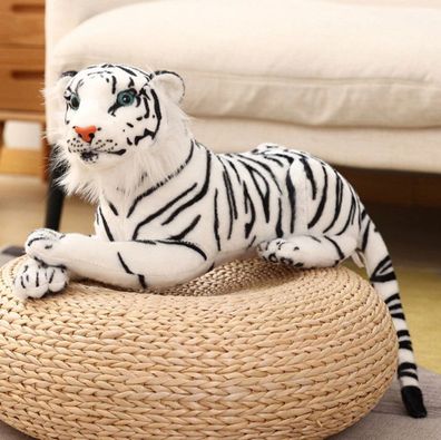 Weißer Tiger Kuscheltier - 30 cm Pléschtier Schneetiger Stofftier
