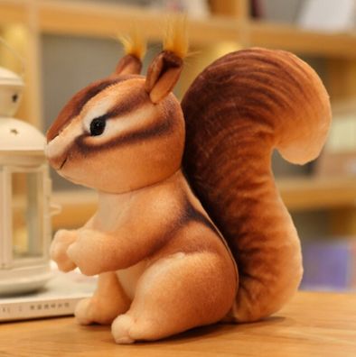 Eichhörnchen Kuscheltier - 25 cm Pléschtier fér Kinder séßes Stofftier