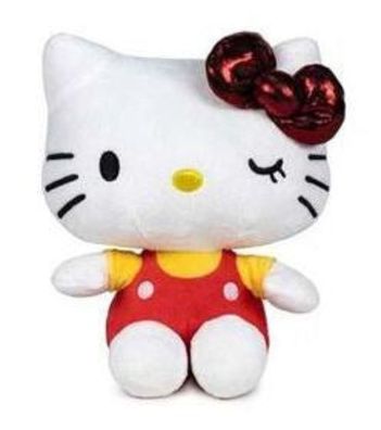 Hello Kitty Stofftier - 16 cm Kuscheltier Jubiläum Glitzer Pléschtier