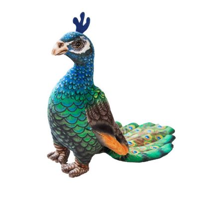 Blauer Pfau Kuscheltier - 28 cm Pléschtier Pfau Stofftier
