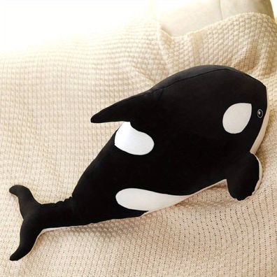 Schwarzer Wal Kuscheltier - 30 cm Pléschtier Tigerwal Stofftier