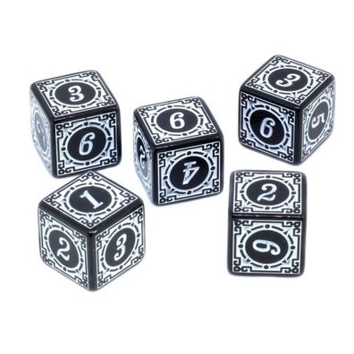 Mystische Wérfel - 10 Stéck Weiß fér Rollenspiele