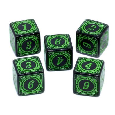 Mystische Wérfel - 10 Stéck Grén fér Rollenspiele